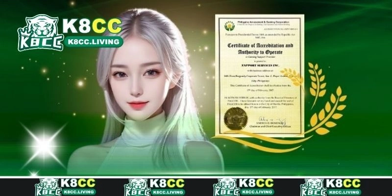 3 giấy phép hoạt động cực uy tín của K8cc